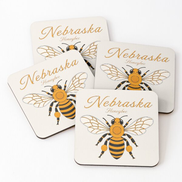 Item preview, Nebraska Honeybee State Insect Poster designed and sold by The-Drip-Studio.