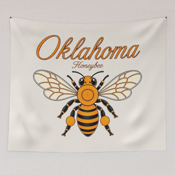 Item preview, Oklahoma Honeybee State Insect Poster designed and sold by The-Drip-Studio.