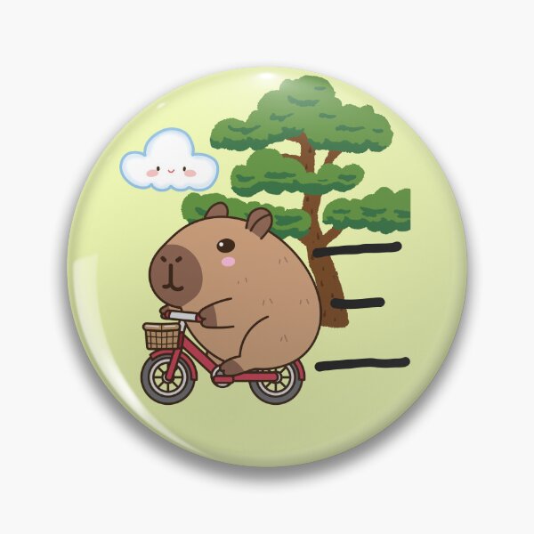 Item preview, The capybara is riding a bicycle. designed and sold by BGLucky.