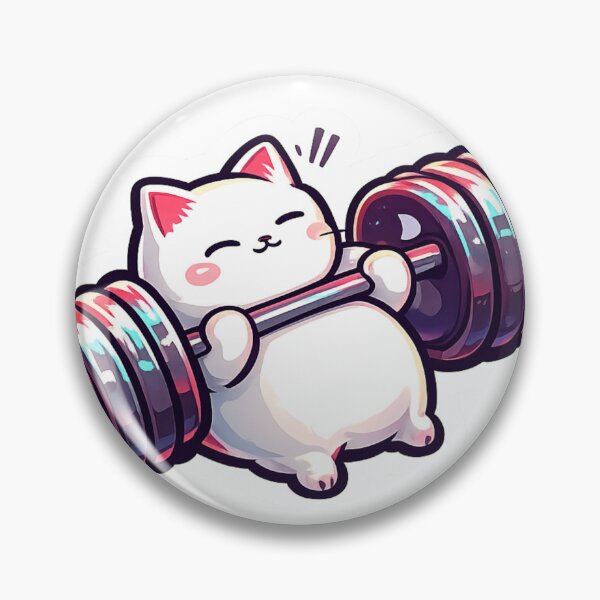 Item preview, Cute Cat Weightlifting Gym Kitten Barbell designed and sold by Digistore1221.