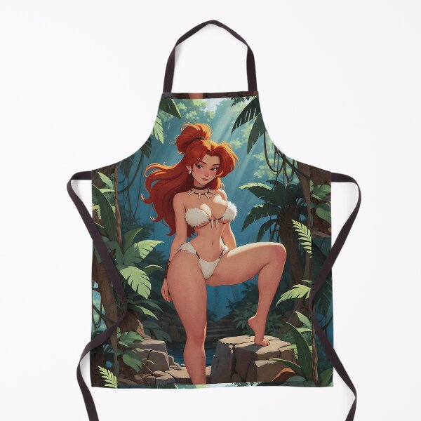 Item preview, Jungle Pinup Redhead Fantasy Art designed and sold by HappyOops.