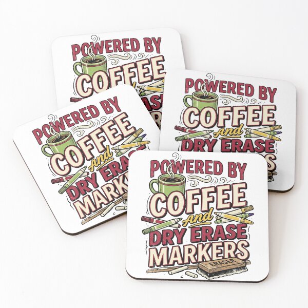 Item preview, Powered By Coffee And Dry Erase Markers  designed and sold by PlushFutura.
