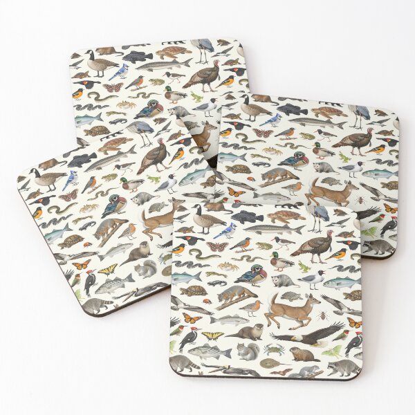 Item preview, Animals of Delaware Retro Style Identification Chart designed and sold by kakarikihill.