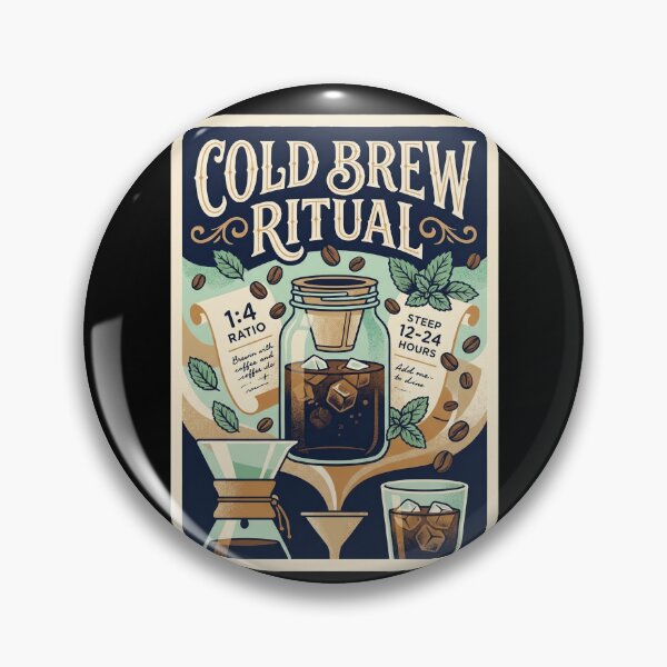 Artikelvorschau, Vintage-Kaffeeposter zum Thema Cold Brew Ritual entworfen und verkauft von Sketchlegacy.