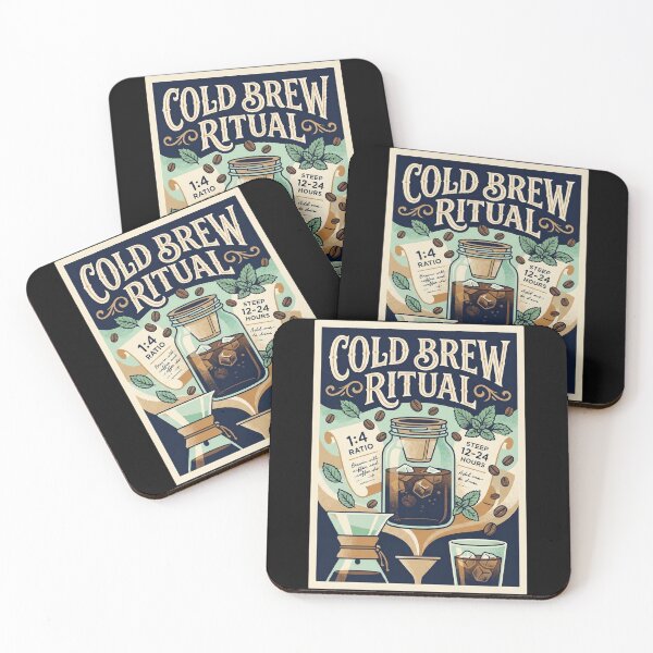Item preview, Cold Brew Ritual Vintage Coffee Poster designed and sold by Sketchlegacy.