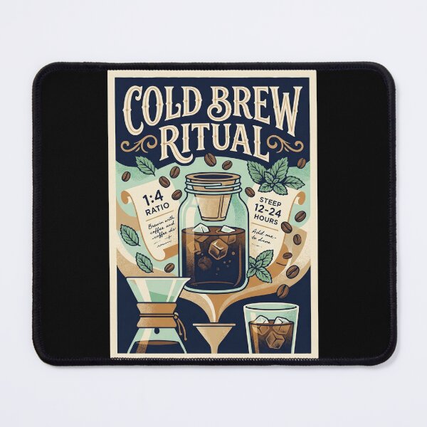 Item preview, Cold Brew Ritual Vintage Coffee Poster designed and sold by Sketchlegacy.