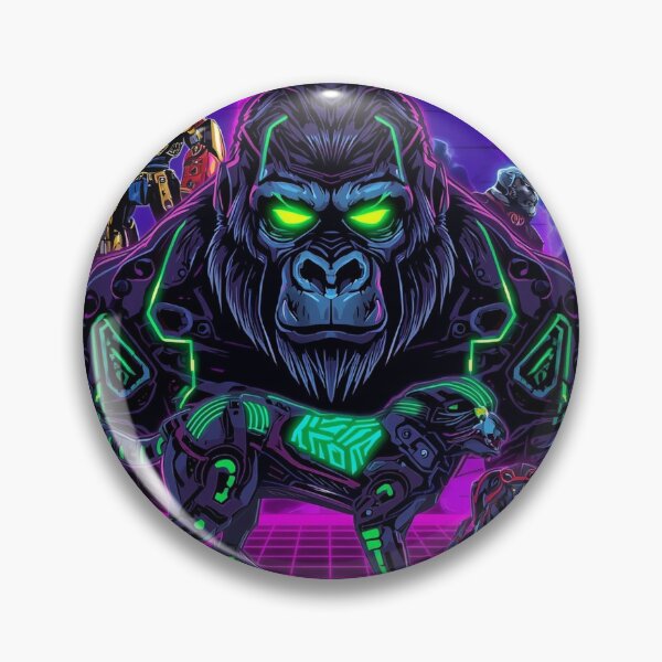 Item preview, Cyberpunk Neon Mecha Gorilla and Sci-Fi Cyber Beasts designed and sold by PowerArtUa.