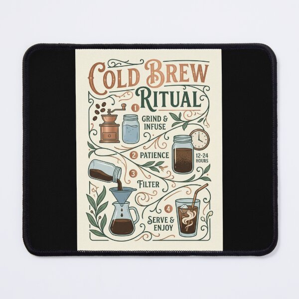 Item preview, Cold Brew Guide Vintage Coffee Brewing Poster designed and sold by Sketchlegacy.