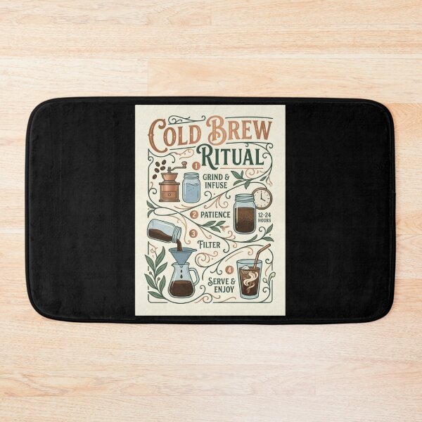 Item preview, Cold Brew Guide Vintage Coffee Brewing Poster designed and sold by Sketchlegacy.