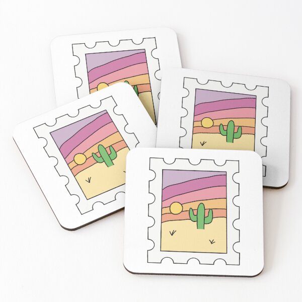 Item preview, Desert Sunset Cactus Stamp designed and sold by ConklinCreation.