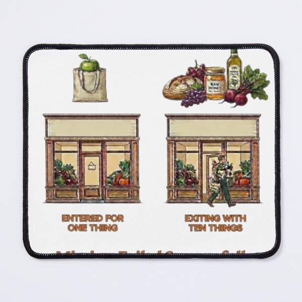 Item preview, Mission Failed Successfully Grocery Shopping – Funny Sarcastic Retail Meme designed and sold by Northern Glow Art.