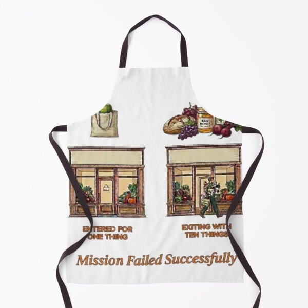 Item preview, Mission Failed Successfully Grocery Shopping – Funny Sarcastic Retail Meme designed and sold by Northern Glow Art.