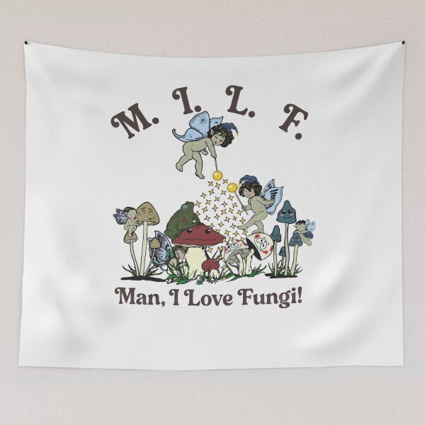 Item preview, Fungi Lover Sprite Illustration Phrase Wear designed and sold by msolgray.