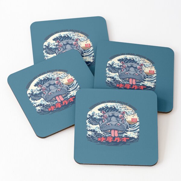 Item preview, The Chill Hippo Ukiyoe Great Wave designed and sold by BlackSheeper.