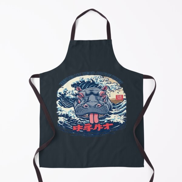 Item preview, The Chill Hippo Ukiyoe Great Wave designed and sold by BlackSheeper.