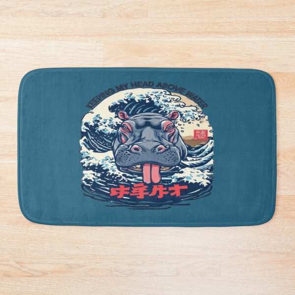 Item preview, The Chill Hippo Ukiyoe Great Wave designed and sold by BlackSheeper.