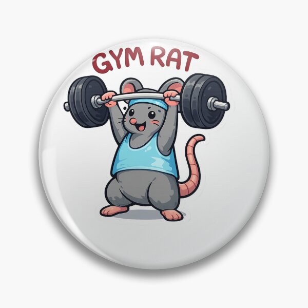 Item preview, Cute Gym Rat Cartoon Mouse Lifting Weights designed and sold by Digistore1221.