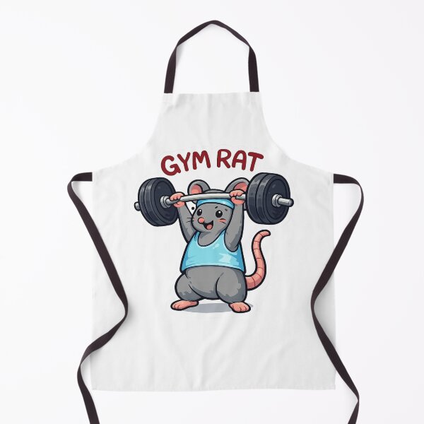 Item preview, Cute Gym Rat Cartoon Mouse Lifting Weights designed and sold by Digistore1221.