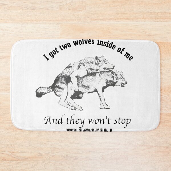 Item preview, Two Wolves Inside Won't Stop Graphic designed and sold by msolgray.