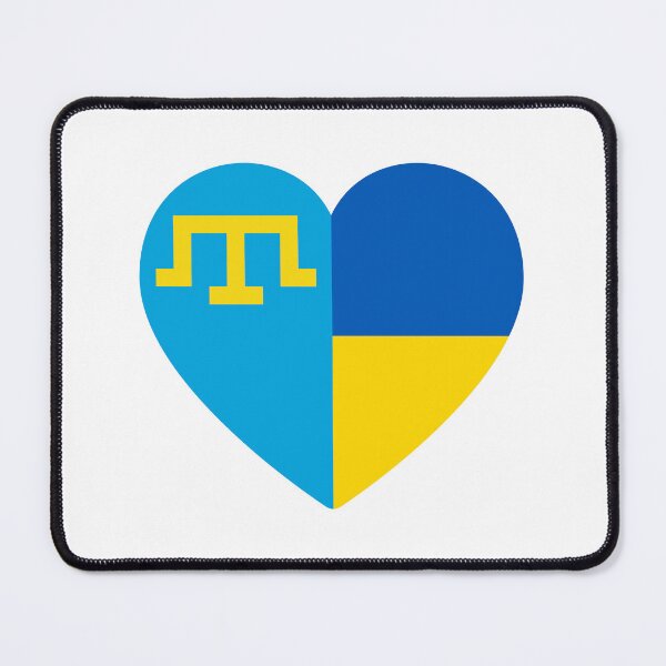Item preview, Crimean Tatar Flag Ukraine Flag Heart designed and sold by sublimesun.