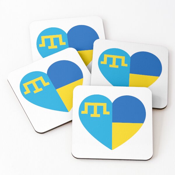 Item preview, Crimean Tatar Flag Ukraine Flag Heart designed and sold by sublimesun.