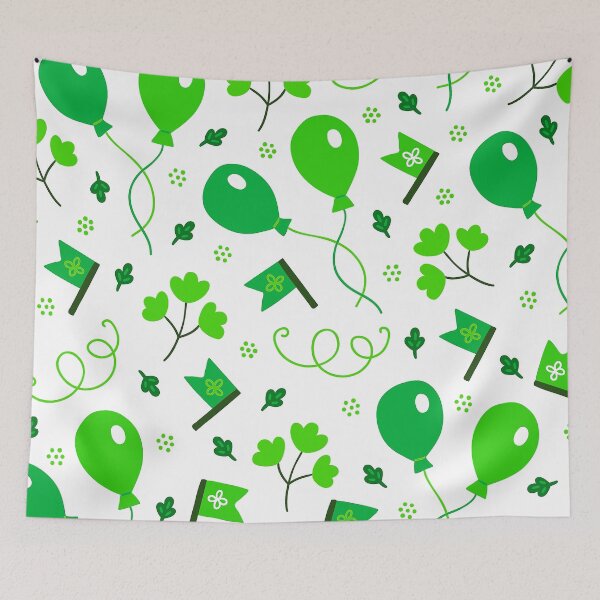 Item preview, St. Patrick's Day "Lucky" Irish Green Balloons Pattern designed and sold by DEC02.