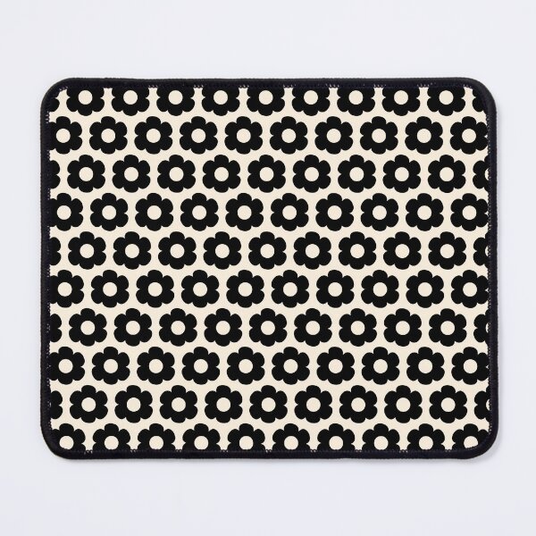 Item preview, Scandi Floral Such Cute Flowers Small Pattern in Black and Almond Cream designed and sold by kierkegaard.