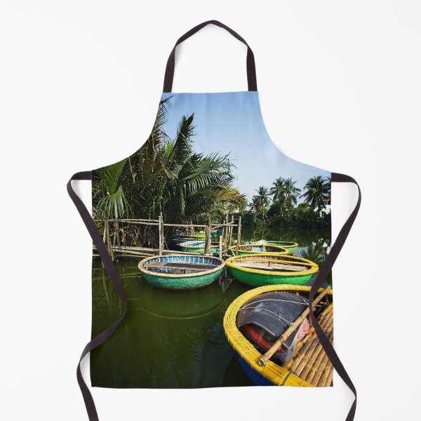 Item preview, Small traditional boats under tropical palm trees designed and sold by franck380.
