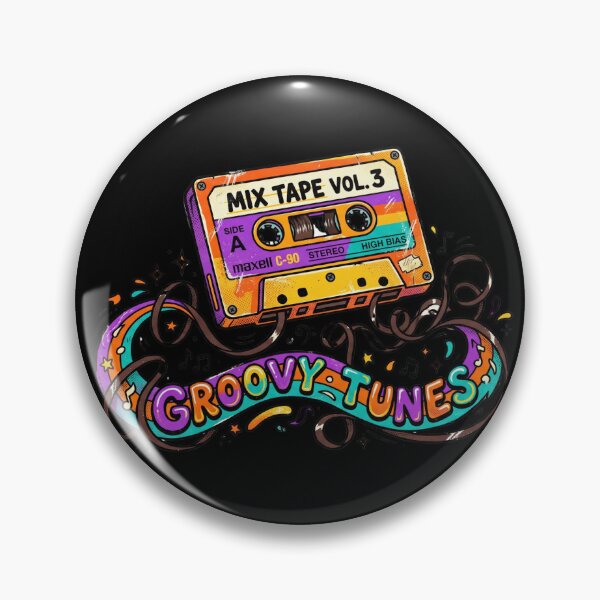 Item preview, Groovy Tunes Retro Cassette Tape Mix Tape Vol 3 Vintage Music designed and sold by RetroRewind Studio.