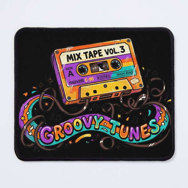 Item preview, Groovy Tunes Retro Cassette Tape Mix Tape Vol 3 Vintage Music designed and sold by RetroRewind Studio.