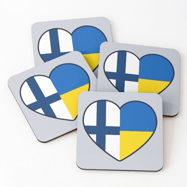 Item preview, Finland Ukraine | 2 Nations 1 Heart designed and sold by sublimesun.