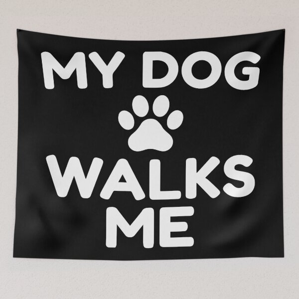 Item preview, My Dog Walks Me - For Dark Colors designed and sold by ShirtRemarks.