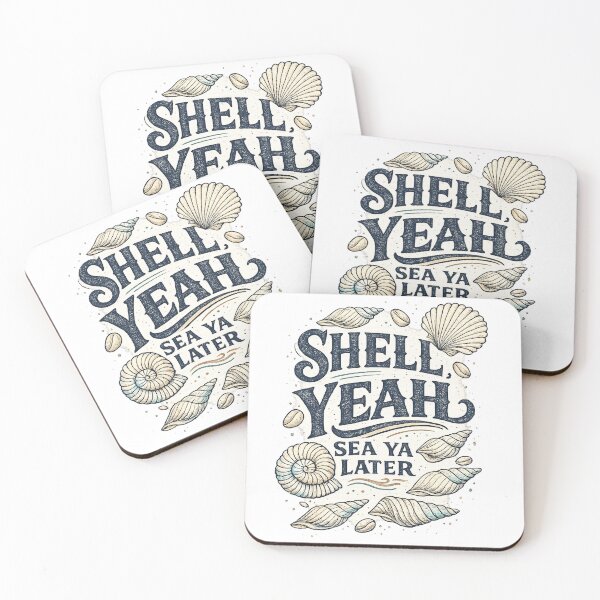 Item preview, Shell Yeah, Sea Ya Later | Funny Beach Quote Vintage Seashell Design designed and sold by ravuh.