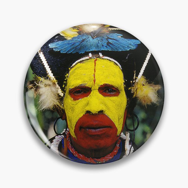 Item preview, Papua New Guinea Breathtaking Yellow-Face Huli Wigman (Photo) designed and sold by DEC02.