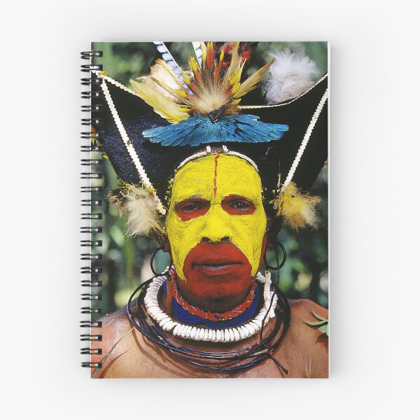 Item preview, Papua New Guinea Breathtaking Yellow-Face Huli Wigman (Photo) designed and sold by DEC02.