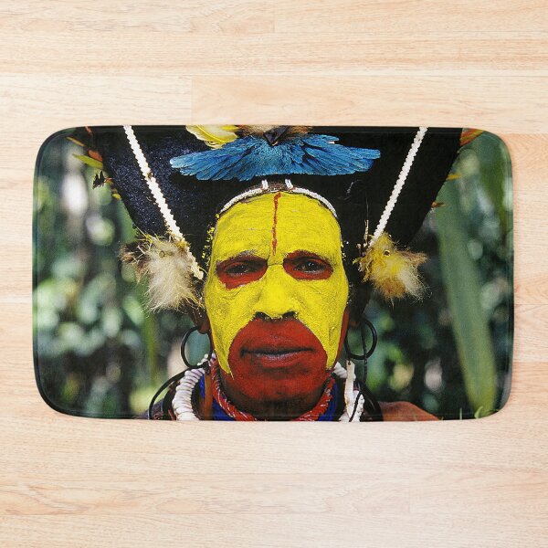 Item preview, Papua New Guinea Breathtaking Yellow-Face Huli Wigman (Photo) designed and sold by DEC02.