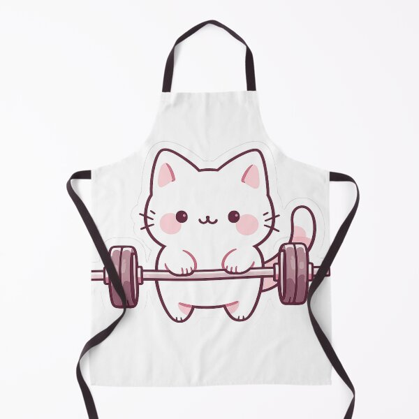 Item preview, Cute Pastel Cat Lifting Barbell Gym Kitten designed and sold by Digistore1221.