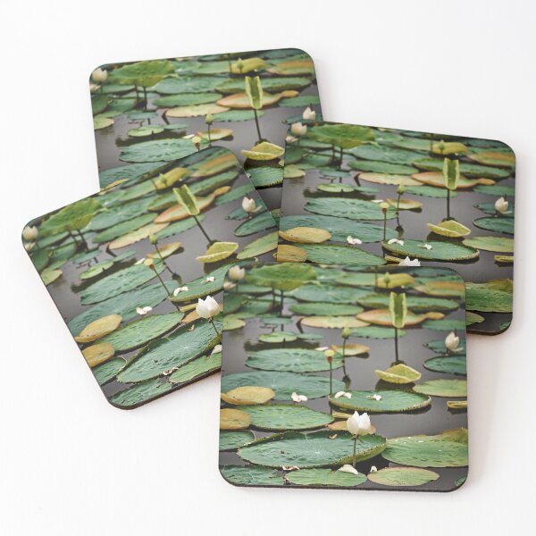 Item preview, A peaceful pond covered with floating lotus flowers designed and sold by franck380.
