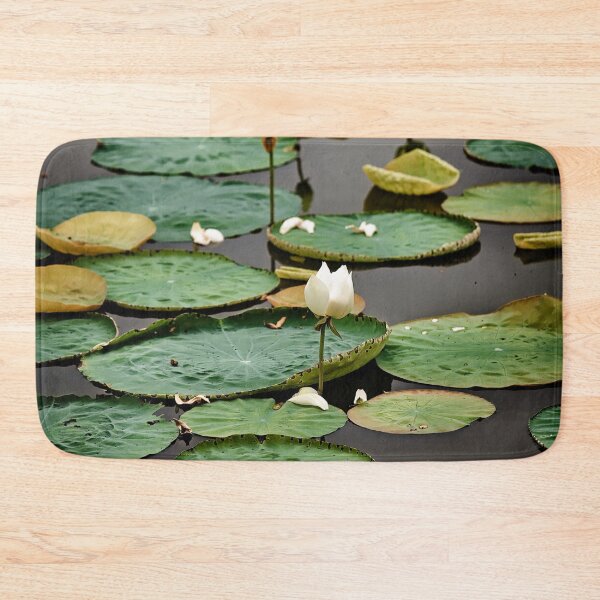 Item preview, A peaceful pond covered with floating lotus flowers designed and sold by franck380.