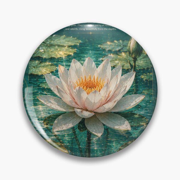 Item preview, WATER LILY – Purity, Enlightenment & Rebirth Botanical Poster designed and sold by Watchyyy.