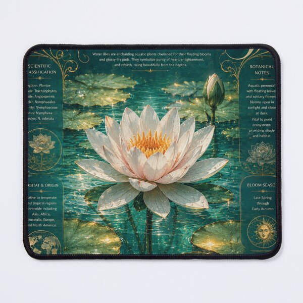 Item preview, WATER LILY – Purity, Enlightenment & Rebirth Botanical Poster designed and sold by Watchyyy.
