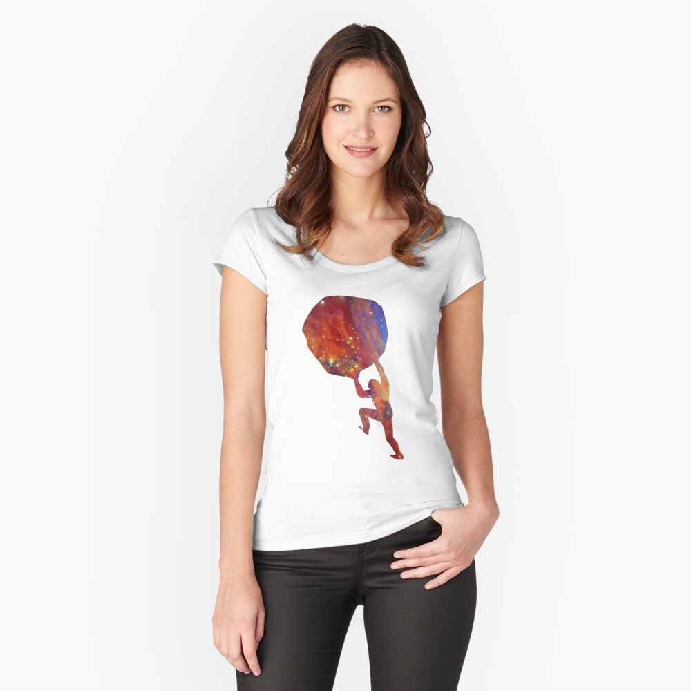 Item preview, Fitted Scoop T-Shirt designed and sold by qqqueiru.