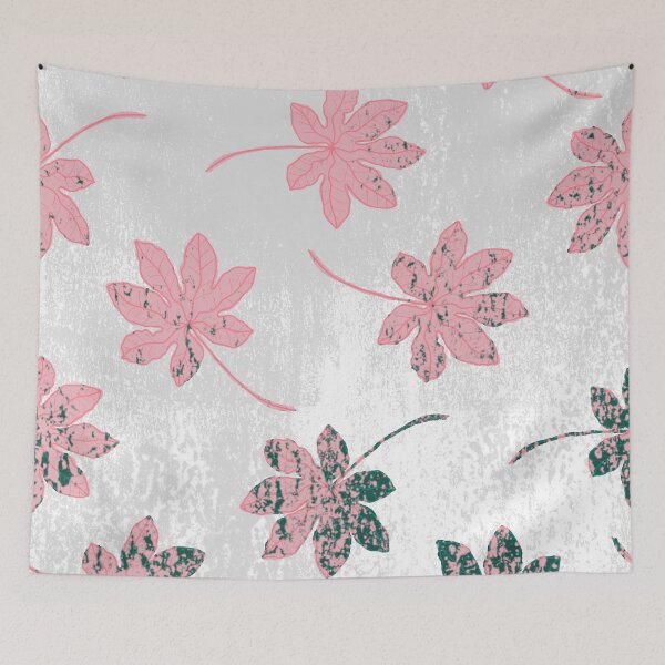 Item preview, Aesthetic Distressed Blush Pink & Sage Green Tropical Leaves-3 designed and sold by altastudio.