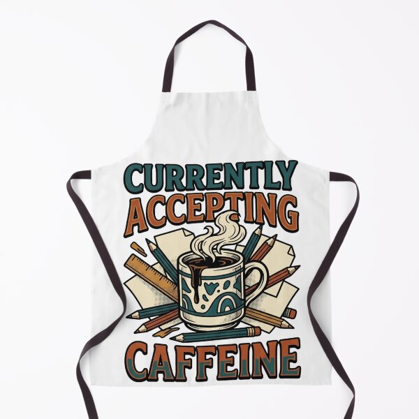 Item preview, Currently Accepting Caffeine — Retro Teacher Humor designed and sold by PlushFutura.