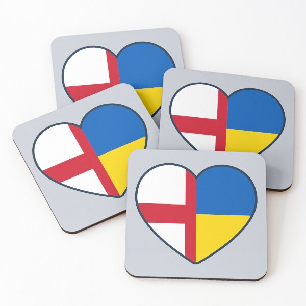 Item preview, England Ukraine Flag Heart designed and sold by sublimesun.