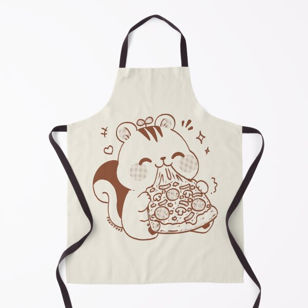 Item preview, Cute Squirrel Eating Pizza Kawaii Food Illustration designed and sold by ToonToos.