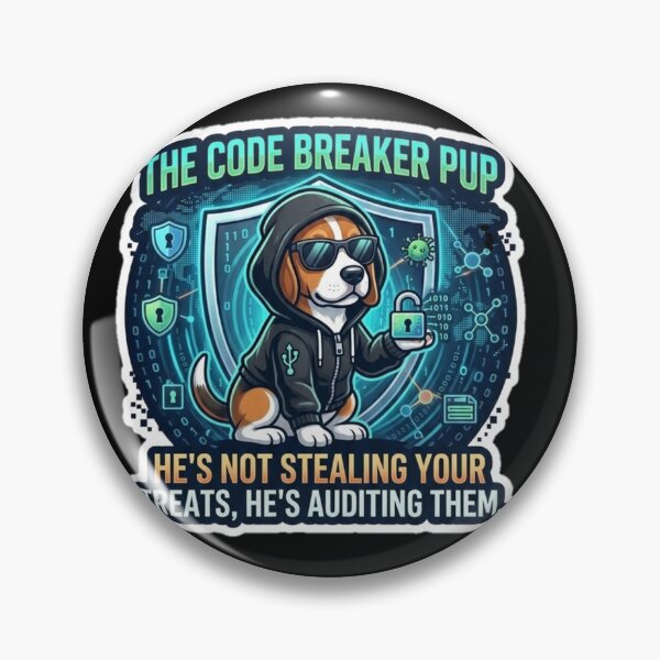 Item preview, Funny Cybersecurity Dog Hacker - The Code Breaker Pup Sticker . designed and sold by AGawas.