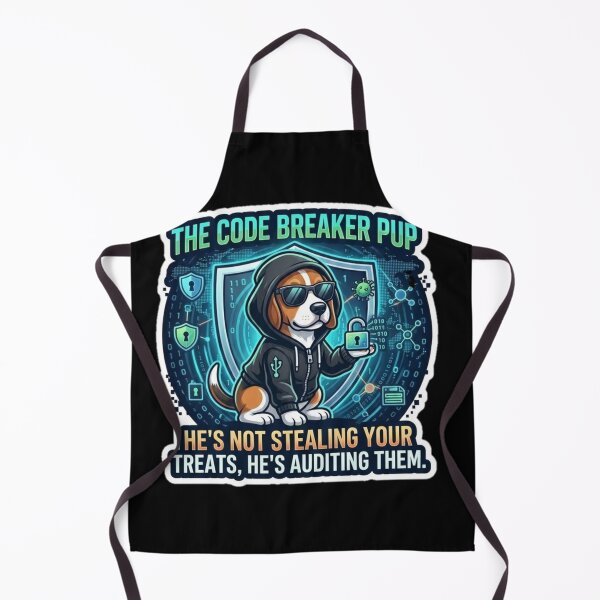 Item preview, Funny Cybersecurity Dog Hacker - The Code Breaker Pup Sticker . designed and sold by AGawas.