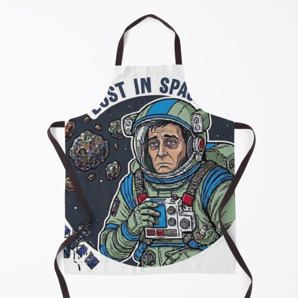 Item preview, Lost In Space Astronaut – Funny Tired Retro Sci-Fi Spacesuit Graphic designed and sold by Northern Glow Art.