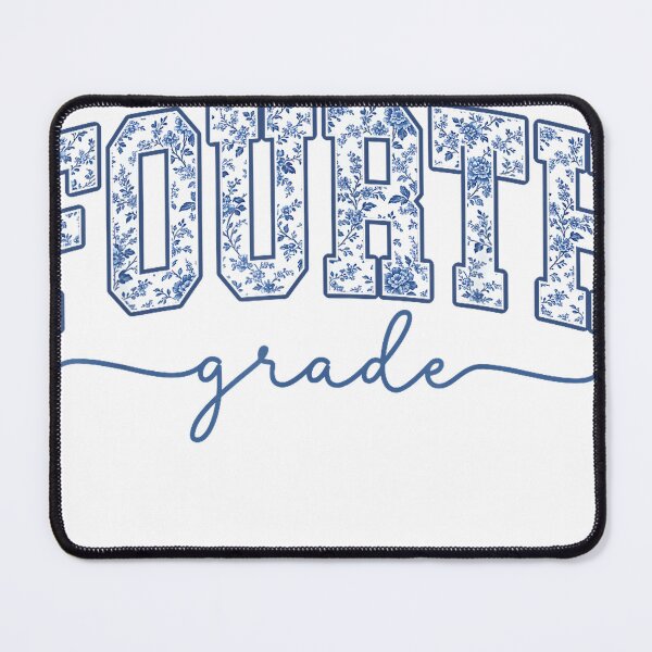 Item preview, 4th Grade Back to School Fourth Grade Blue Toile Teacher Kid T-Shirt designed and sold by JJLetterDesigns.